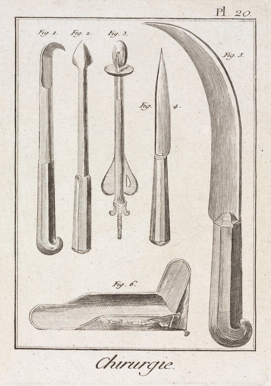 Equipamiento, cuchillos quirúrgicos de la Edad Moderna de Unbekannt