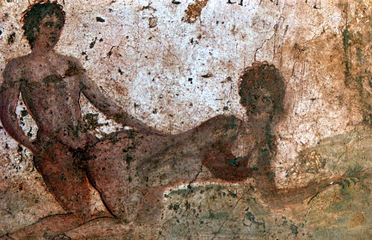 Mural erótico, Pompeya, Italia de Unbekannt