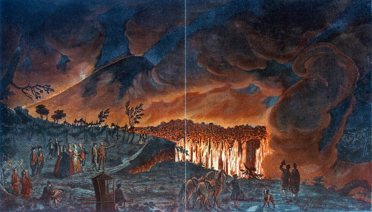 Erupción del Vesubio, 1776 de Unbekannt