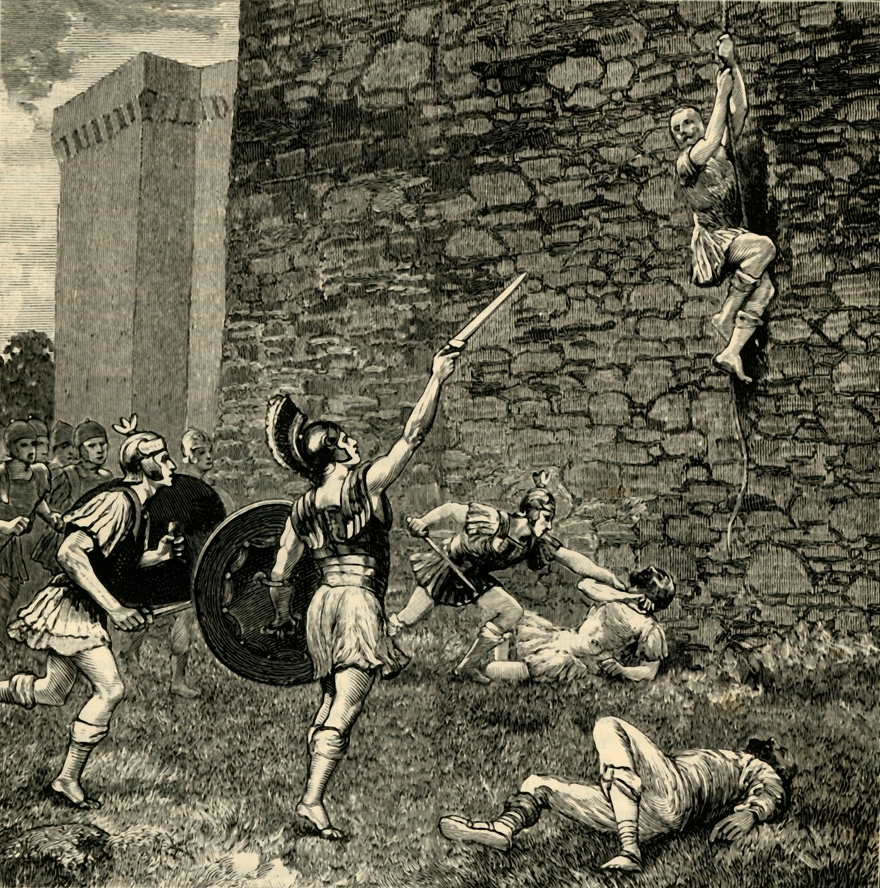 Escape de Mario el Joven en Praeneste, 1890 de Unbekannt