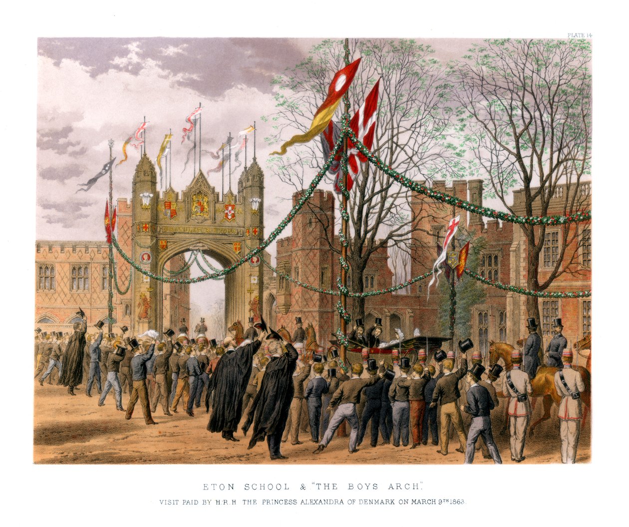Escuela de Eton y el Arco de los Niños, siglo XIX de Unbekannt