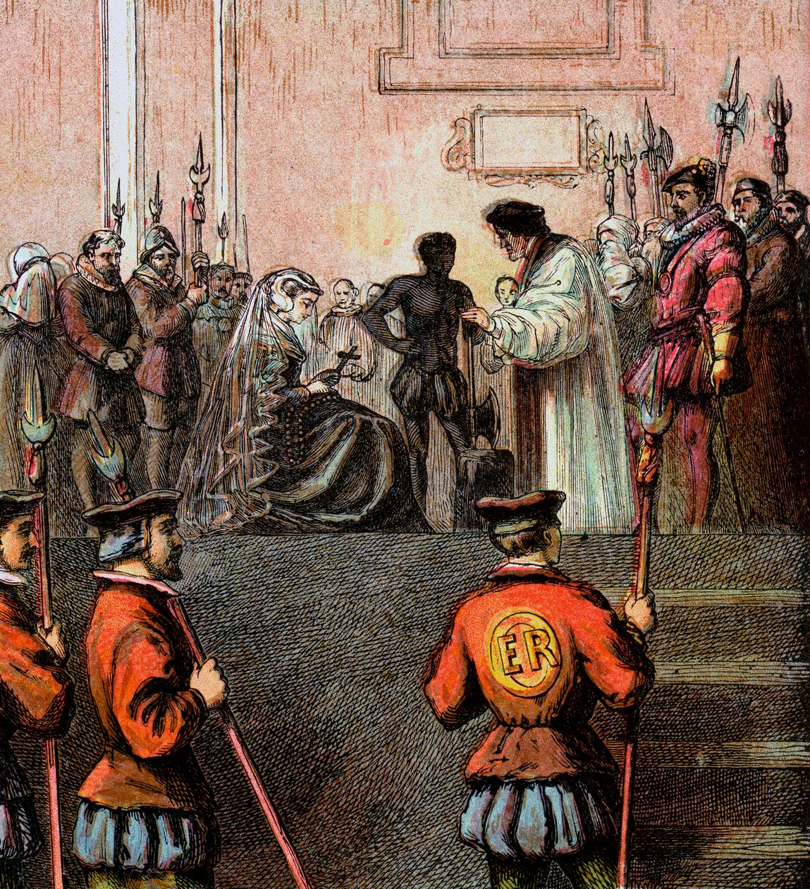 Ejecución de María, Reina de Escocia, 1587, c. 1850 de Unbekannt
