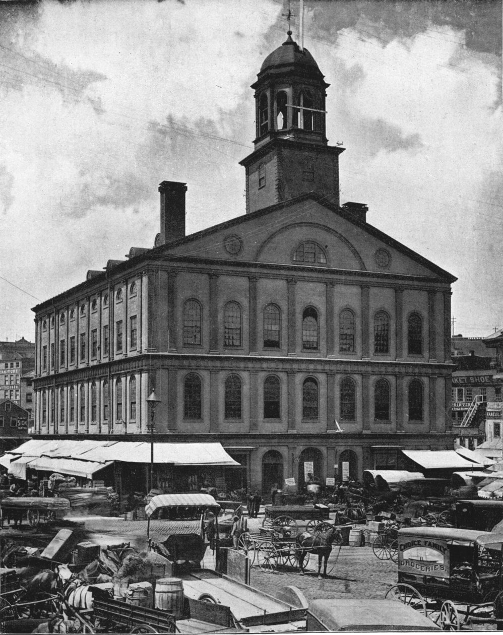 Faneuil Hall, Boston, EE.UU., c1900 de Unbekannt