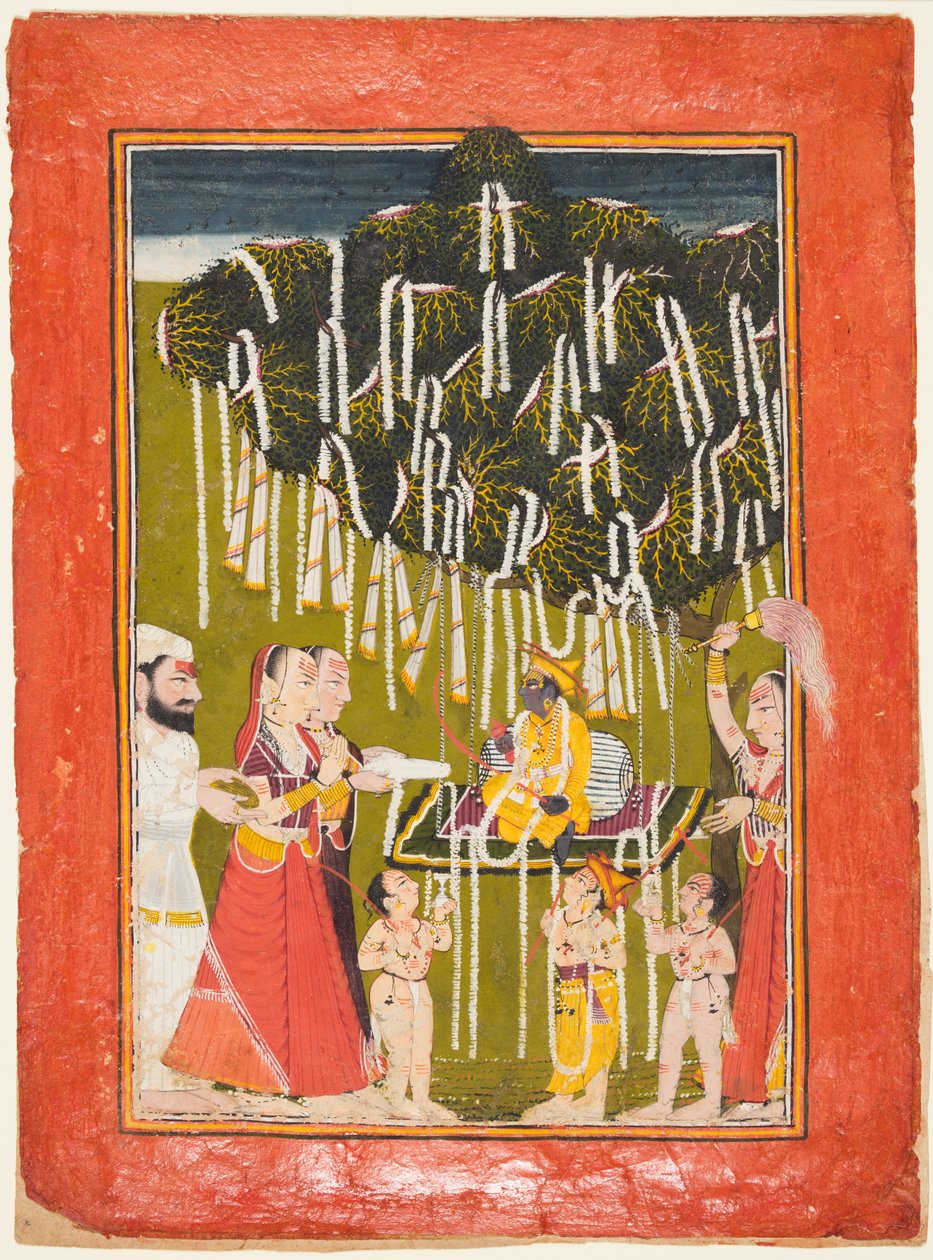 Culto a la fertilidad de Krishna, c. 1720-25 de Unbekannt
