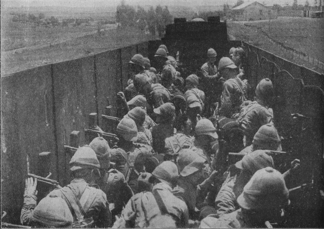 Disparando desde un Tren Blindado, 1902 de Unbekannt