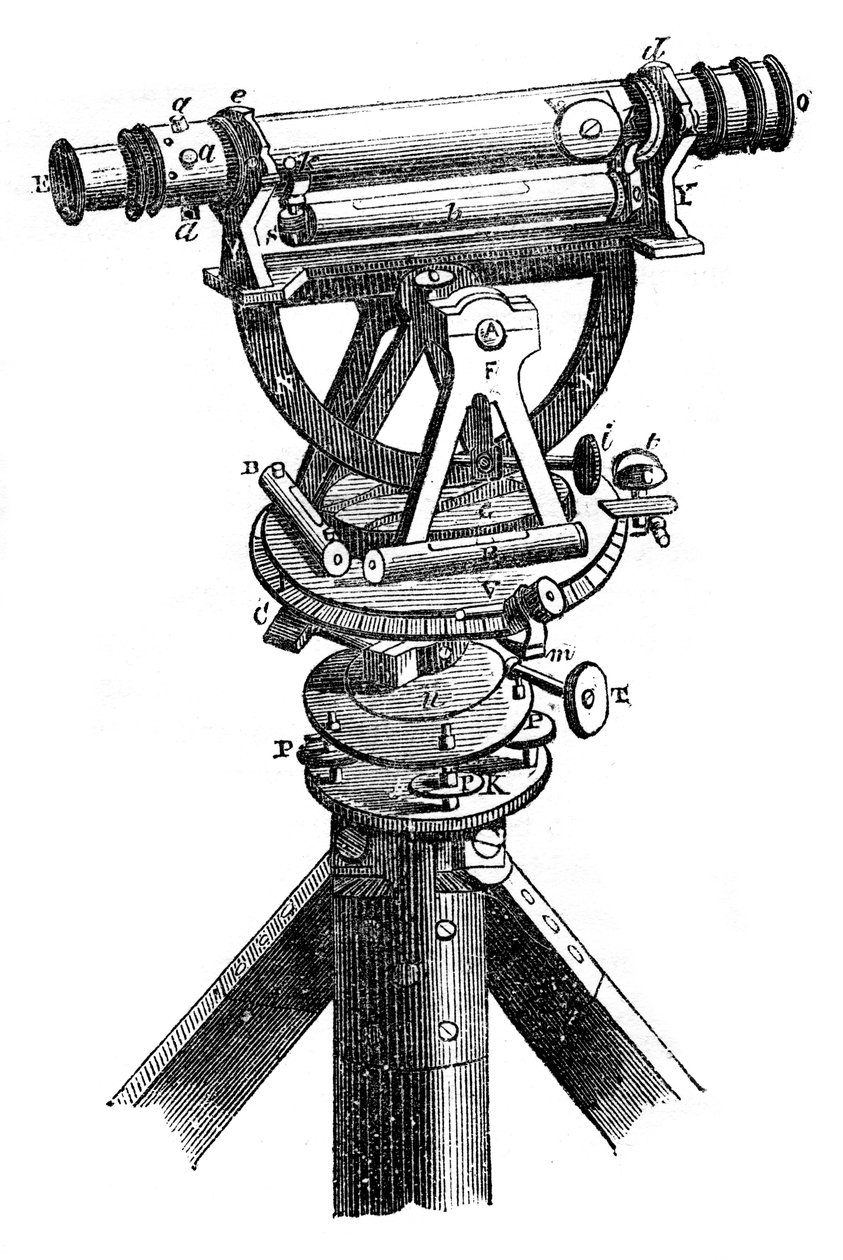 Teodolito de cinco pulgadas, 1866 de Unbekannt