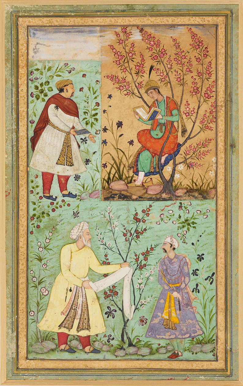 Cuatro figuras entre flores, siglo XVI de Unbekannt