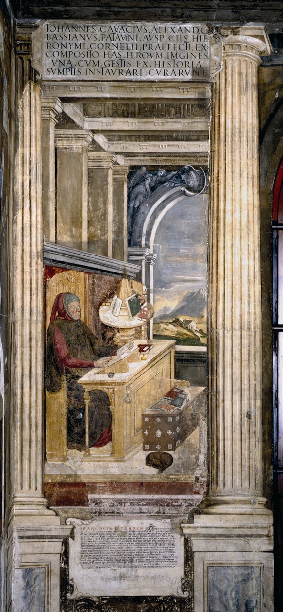 Francesco Petrarca en su estudio de Unbekannt