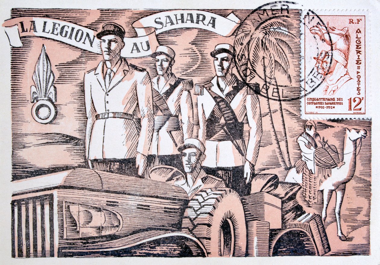 Postal de la Legión Extranjera Francesa, 1952 de Unbekannt