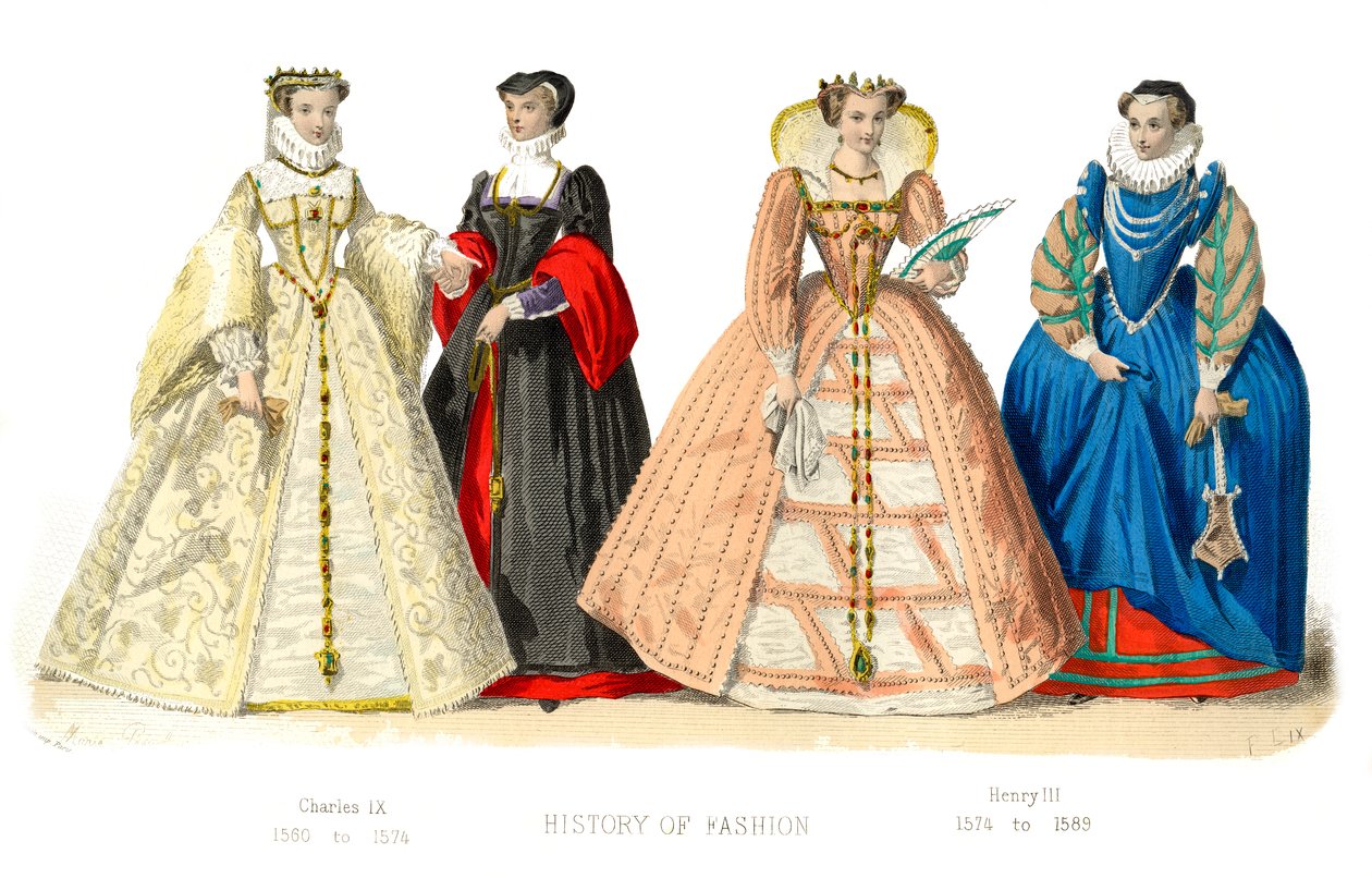 Traje francés: Carlos IX, Enrique III, 1882 de Unbekannt