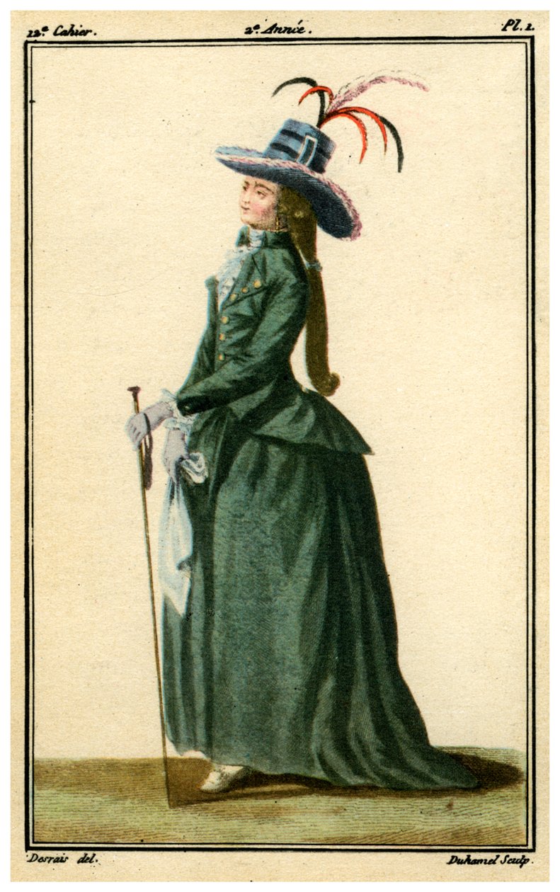 Modas francesas del siglo XVIII, 1786-1789 1938 de Unbekannt