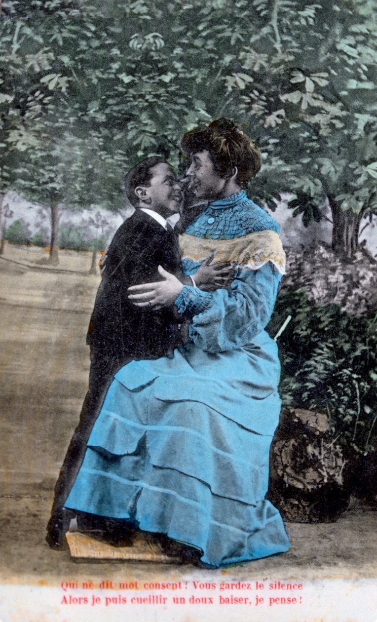 Postal romántica francesa, c. 1900 de Unbekannt