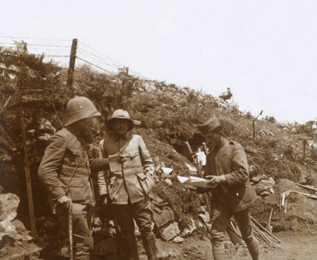 Línea del frente hacia Monastir, Serbia, c1916 de Unbekannt