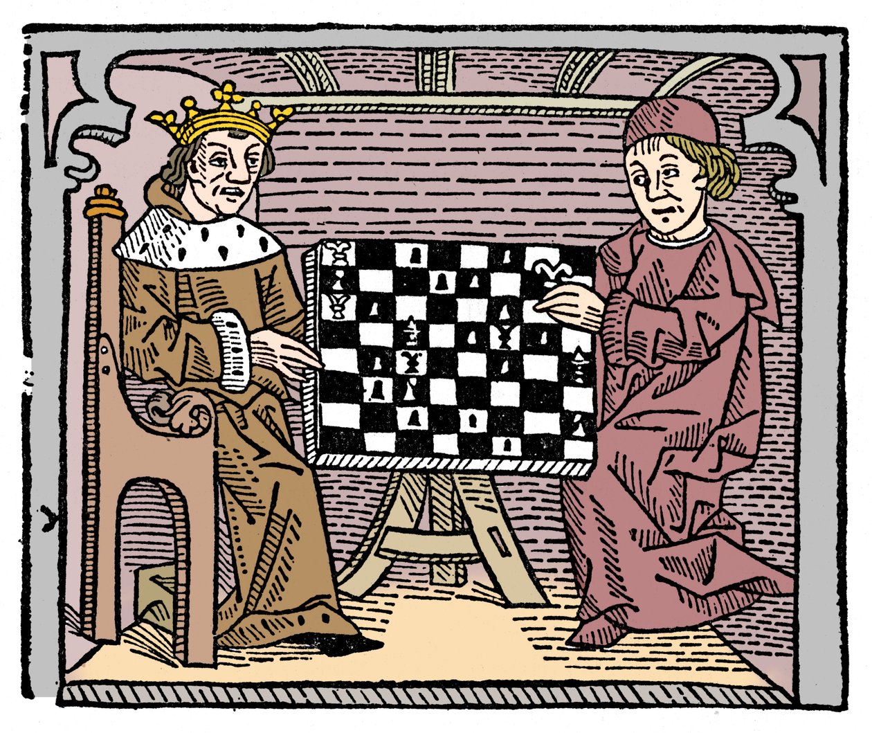 Juego y partida de ajedrez de Unbekannt