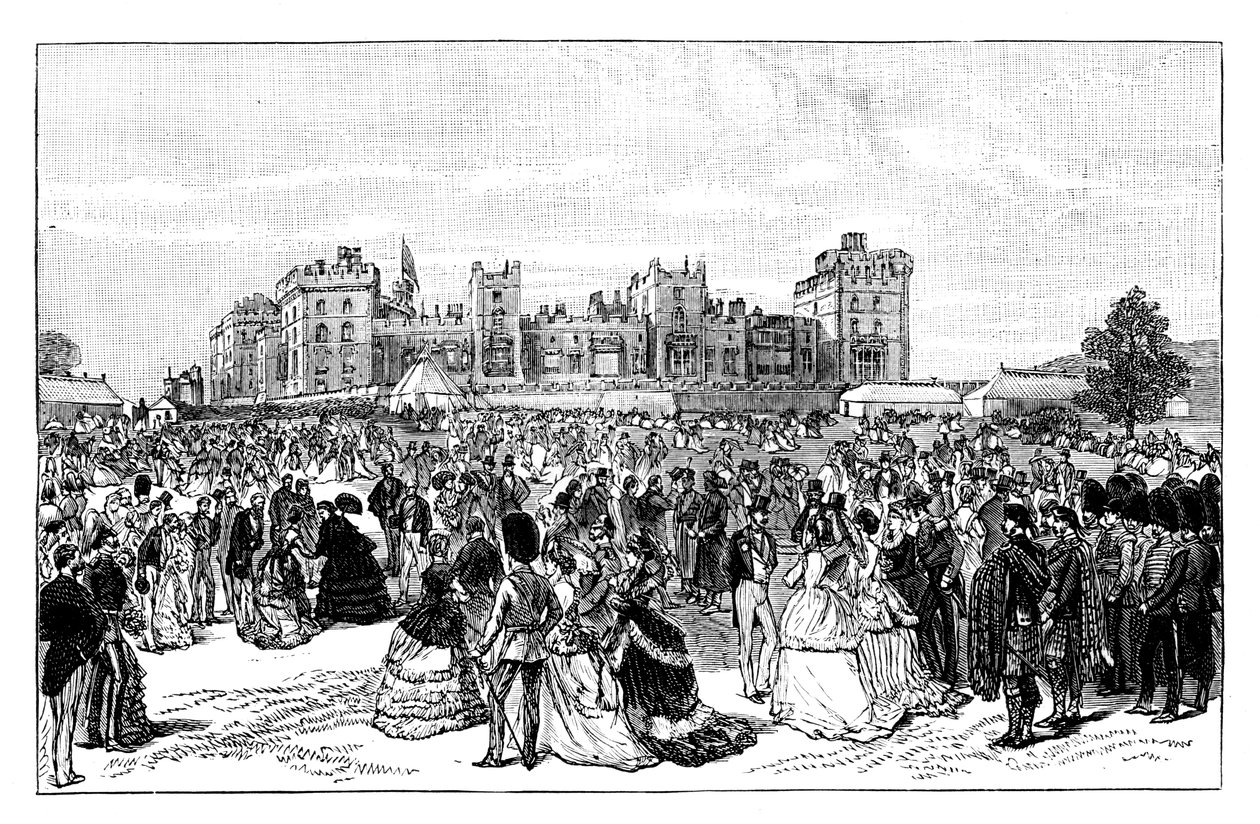 Fiesta en el jardín en el Castillo de Windsor, siglo XIX de Unbekannt