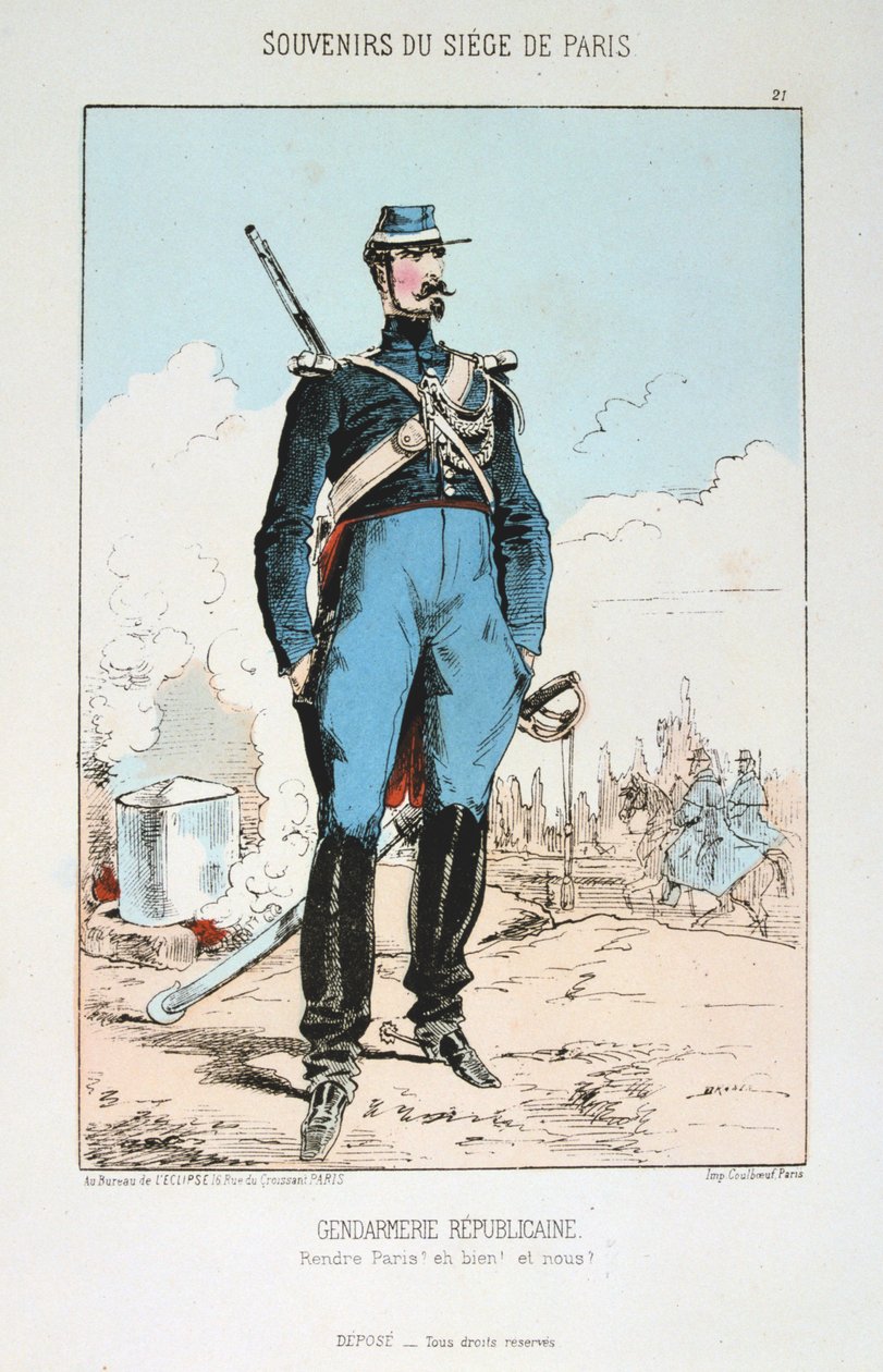 Gendarmería Republicana, Sitio de París, Guerra Franco-Prusiana, 1870-1871 de Unbekannt