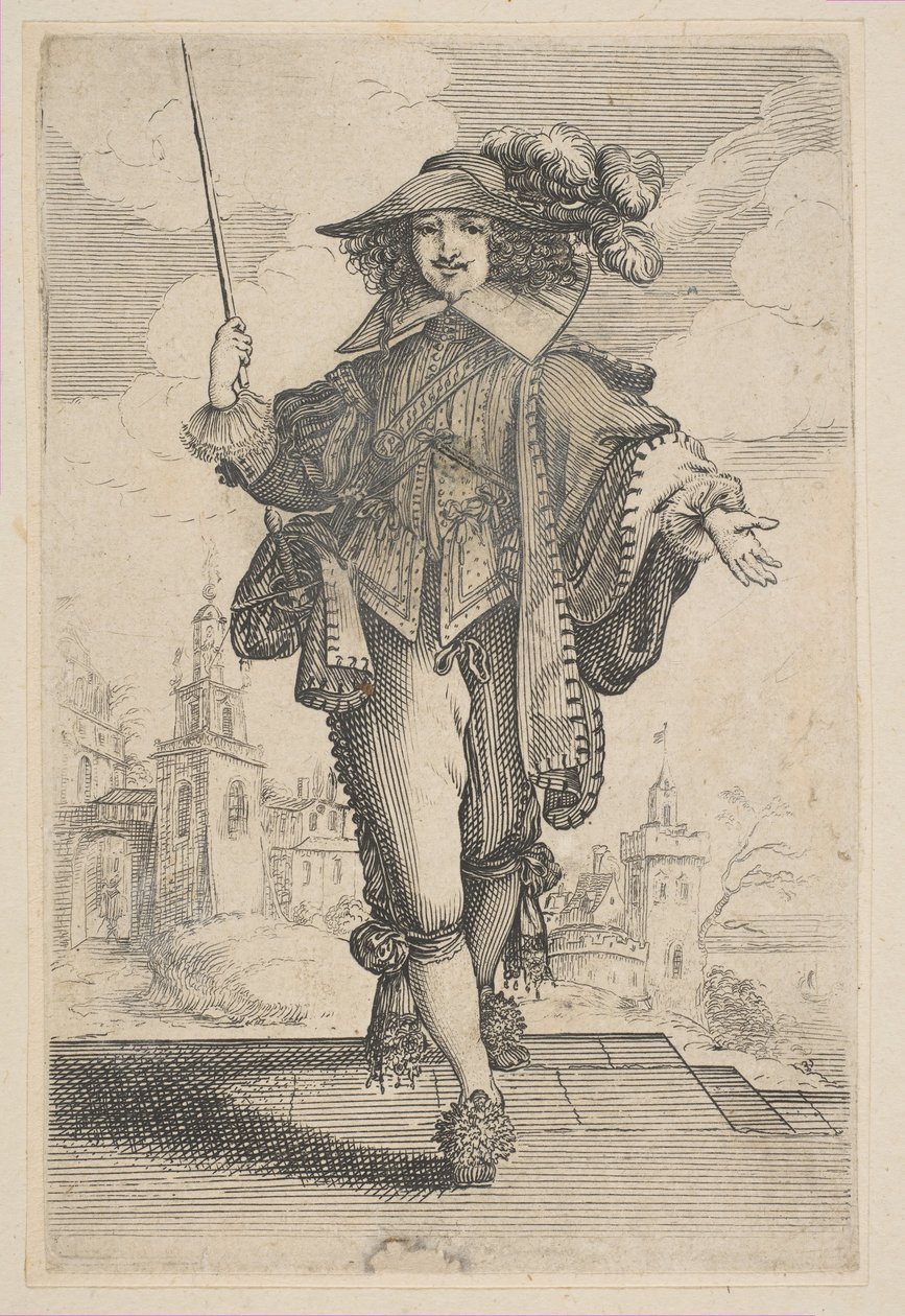 Caballero sosteniendo un látigo, 1629 de Unbekannt