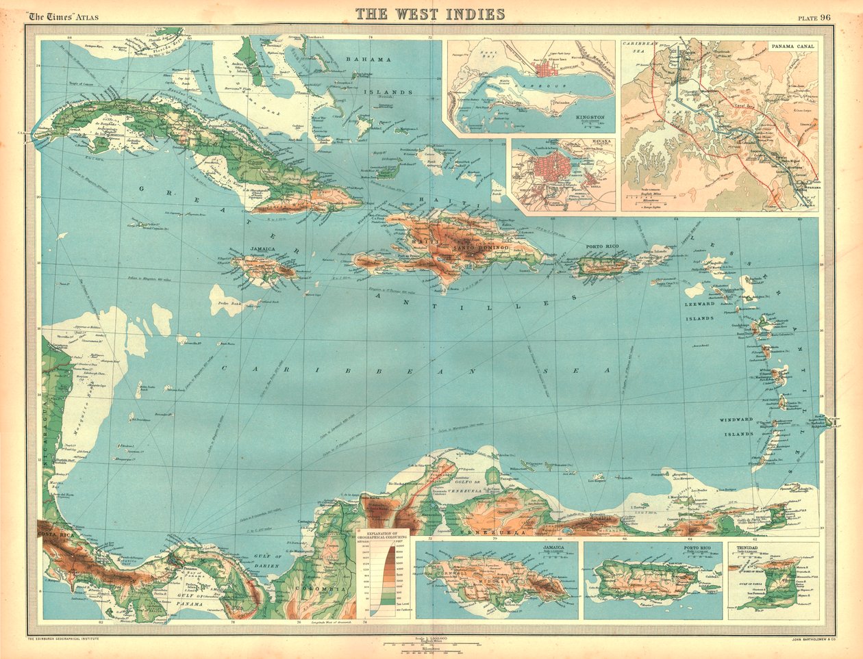 Mapa geográfico de las Indias Occidentales de Unbekannt