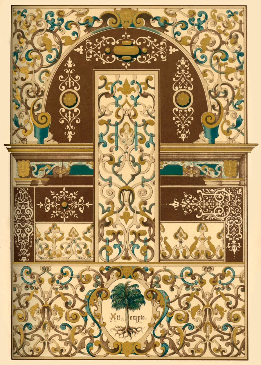 Pintura de techo y pared del Renacimiento alemán de Unbekannt