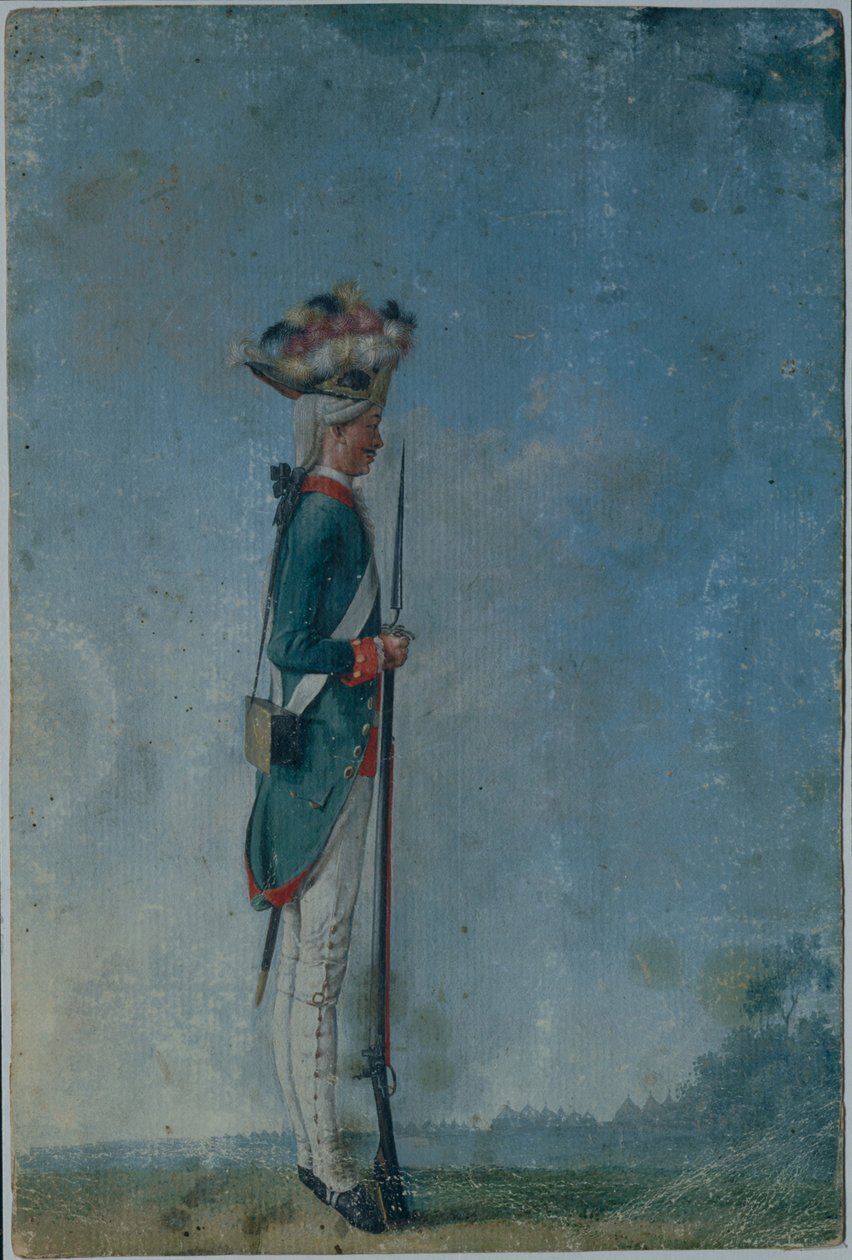Granadero del Regimiento Preobrazhensky, finales de 1770s de Unbekannt
