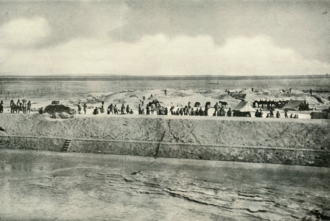Guardando las orillas del Canal de Suez, 1919 de Unbekannt