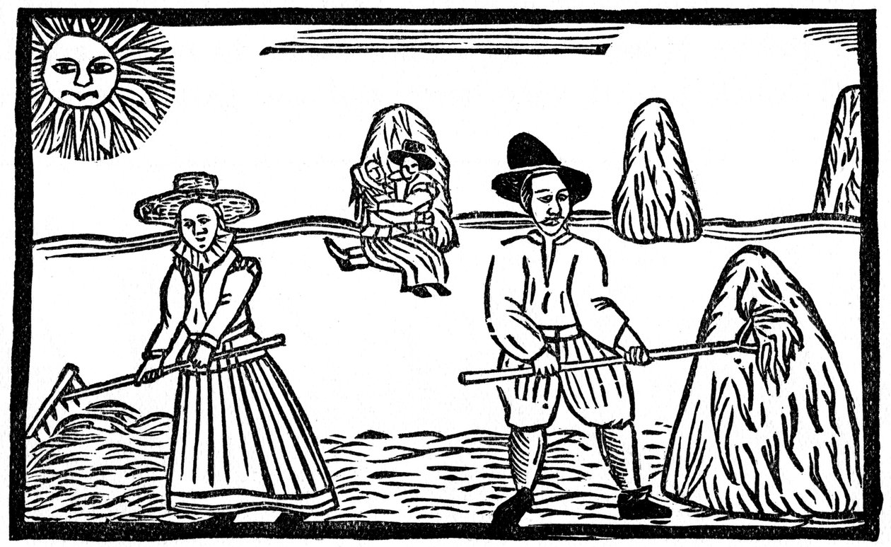 Haciendo heno, principios del siglo XVII de Unbekannt