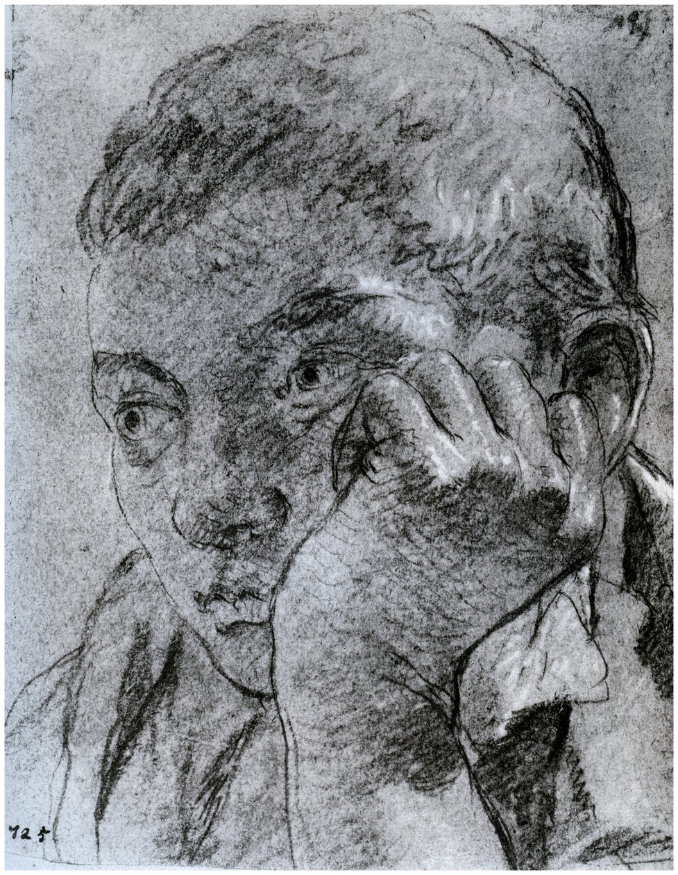 Cabeza de un joven, c1750-1753 de Unbekannt