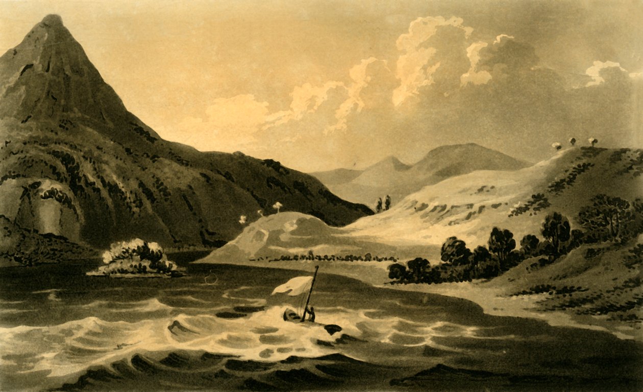 Colina de Binion desde el lago, 1802 de Unbekannt