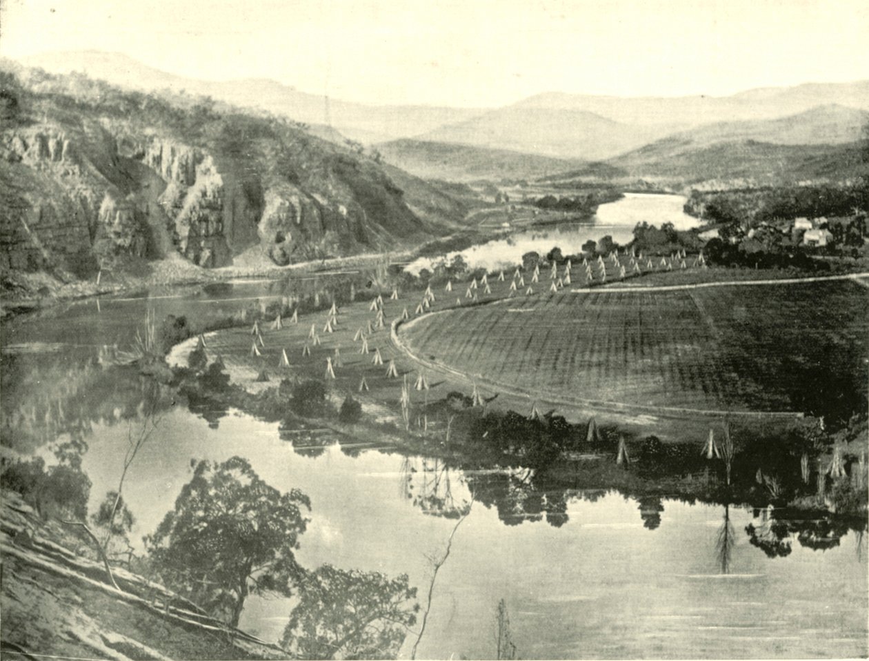 Jardines de lúpulo en Tasmania, 1901 de Unbekannt
