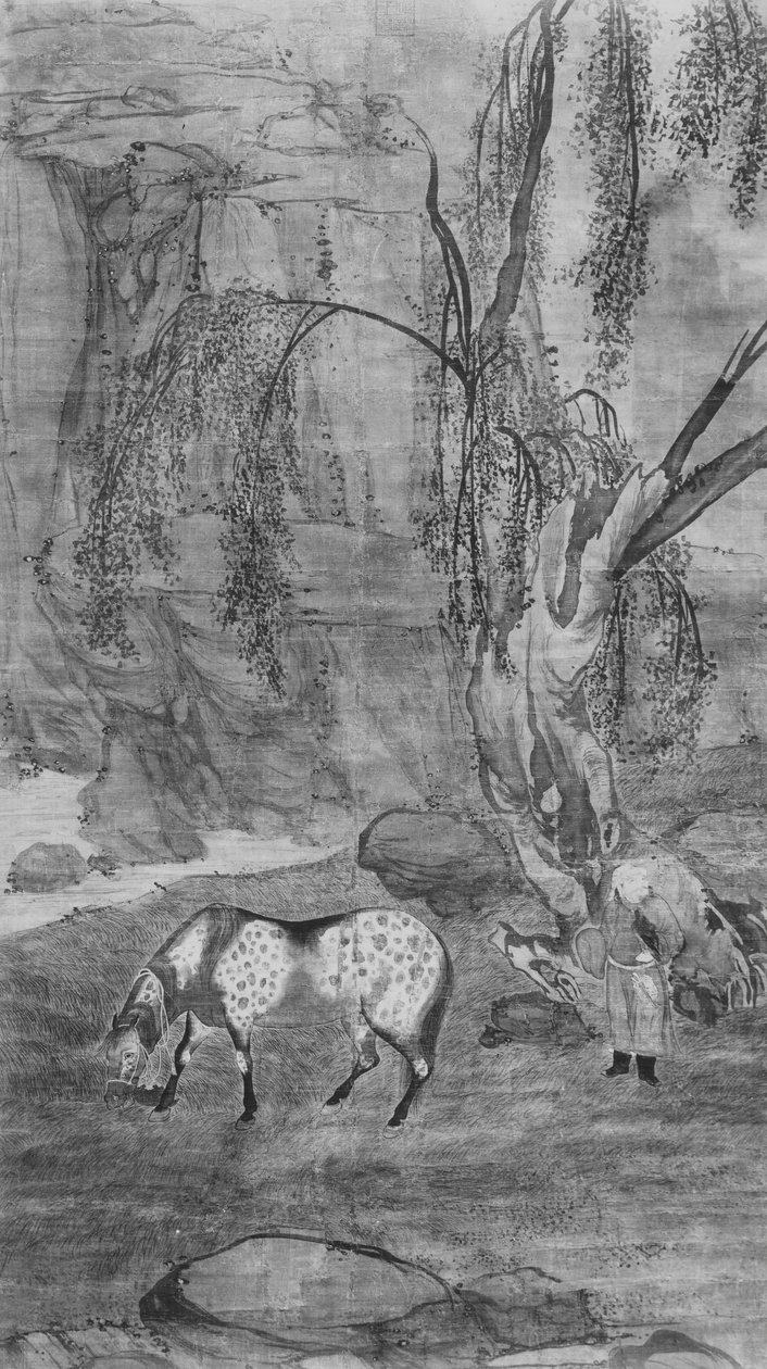 Caballo, mozo y halcón, siglo XVII de Unbekannt