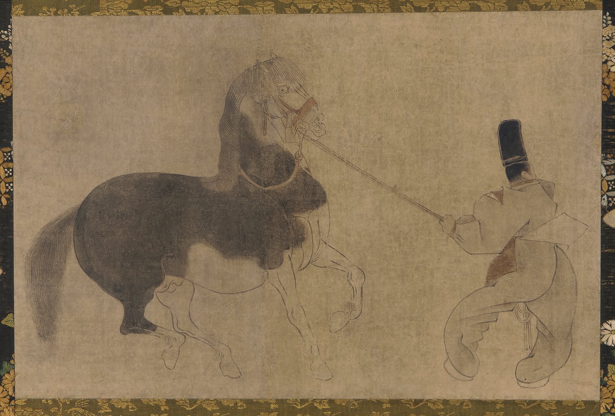 Caballo y asistente, período Momoyama, 1568-1615 de Unbekannt