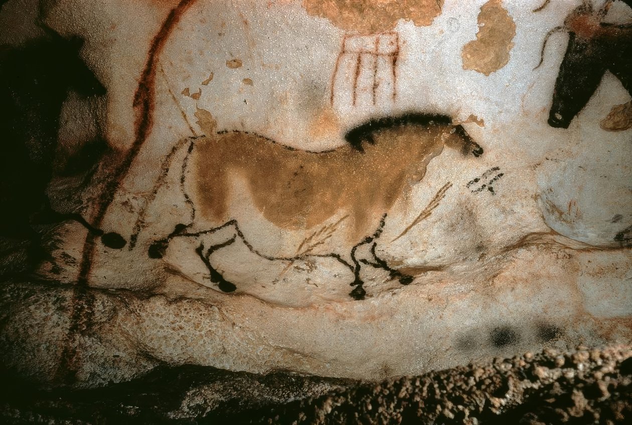 Pintura rupestre en Lascaux, Francia de Unbekannt