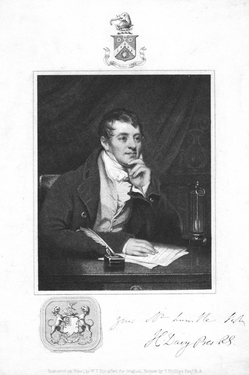 Humphry Davy, químico inglés, 1821 de Unbekannt