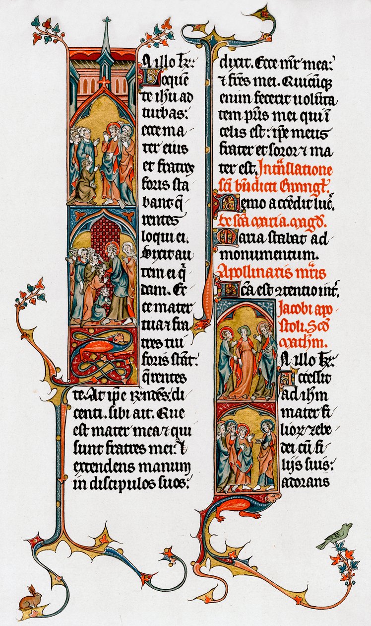 Letras iluminadas, finales del siglo XIII de Unbekannt