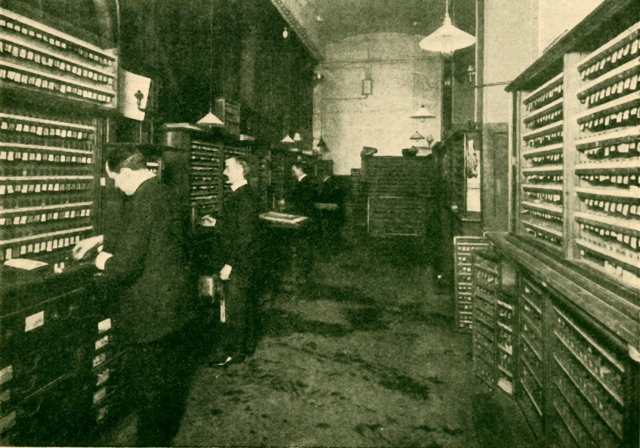 Interior de una oficina de reservas de Great Western de Unbekannt