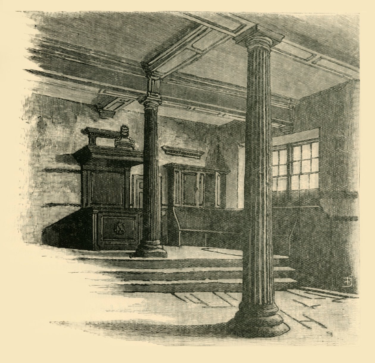 Interior de la Escuela de Gramática de Unbekannt