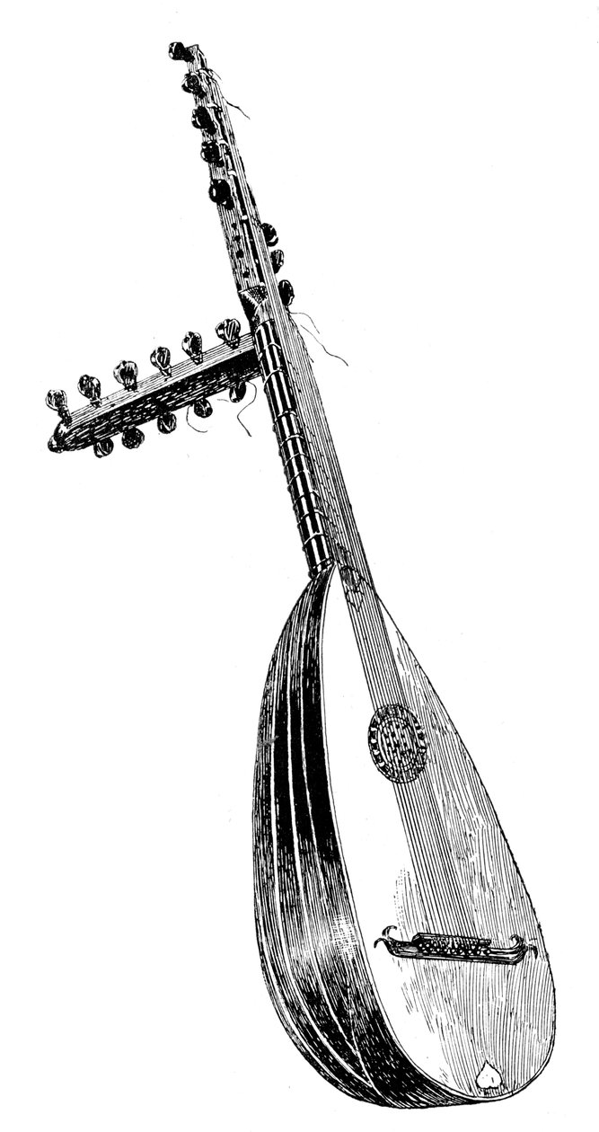 Tiorba italiana, siglo XVI, 1901 de Unbekannt