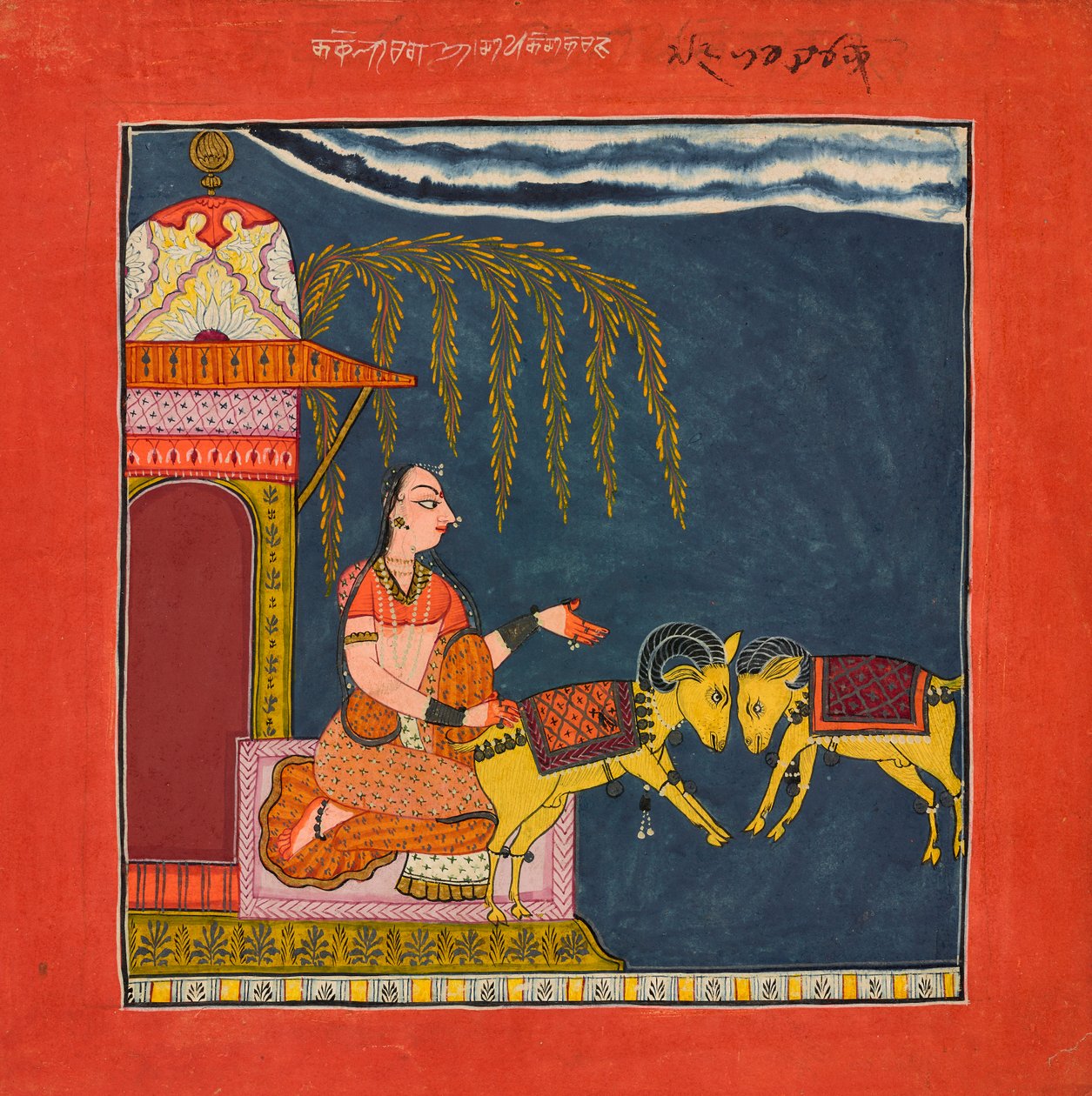 Kaccheli Ragini, de un Ragamala, ca. 1710 de Unbekannt