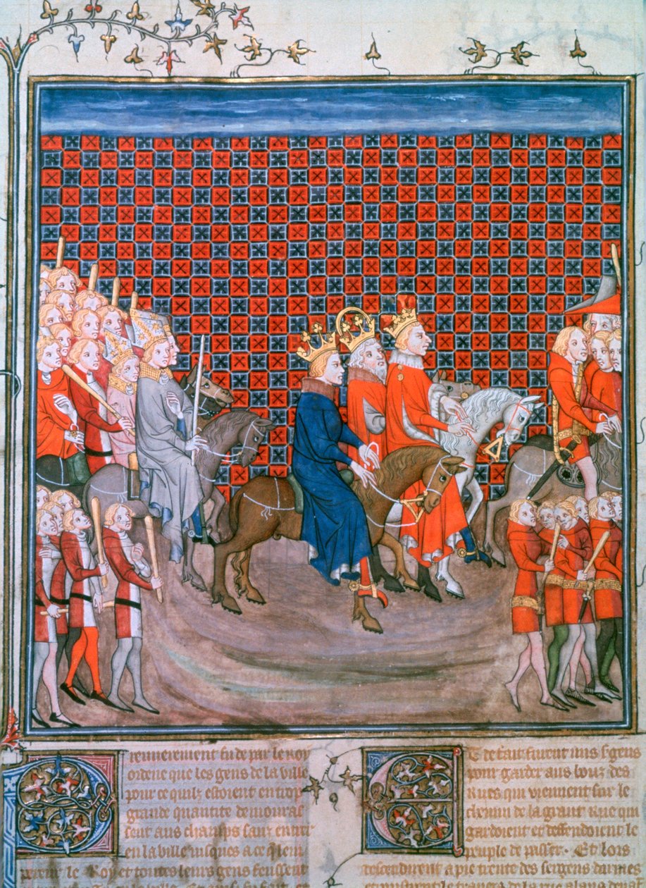 El rey Carlos IV entrando en París, 1375-1379 de Unbekannt
