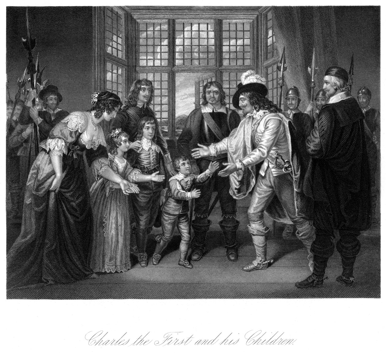Rey Carlos I 1600-1649 y sus hijos de Unbekannt