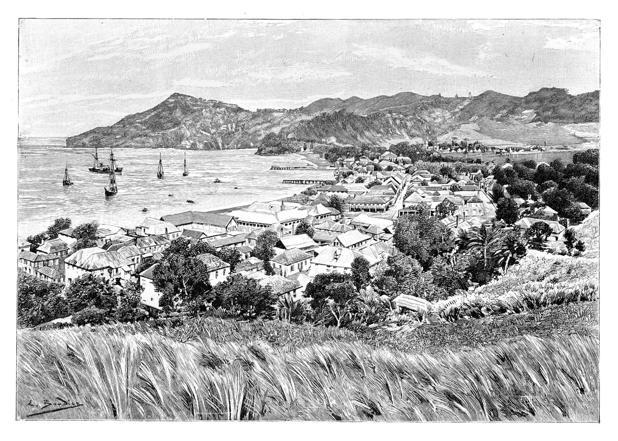 Kingston, Isla de San Vicente, c. 1890 de Unbekannt