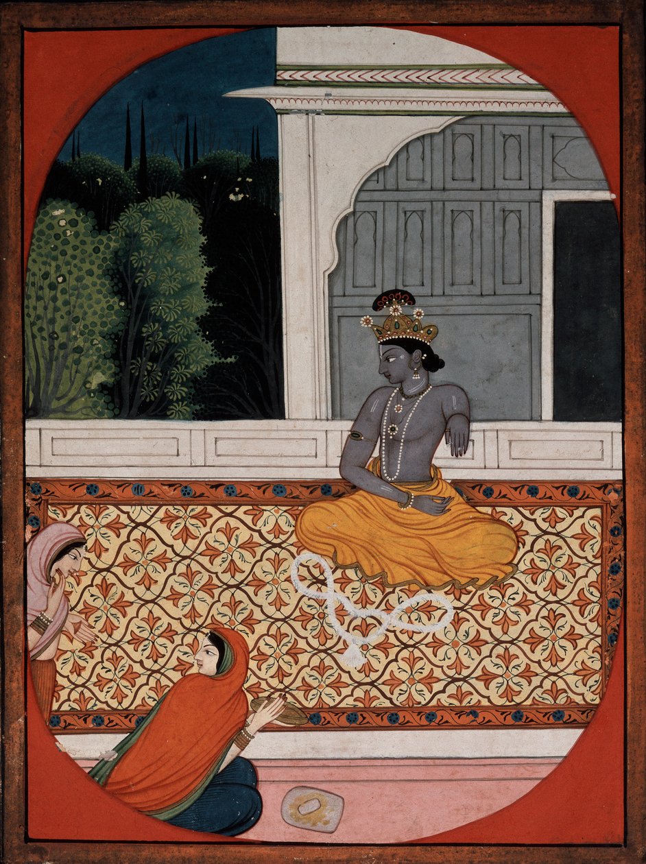 Krishna descarta su guirnalda de Unbekannt