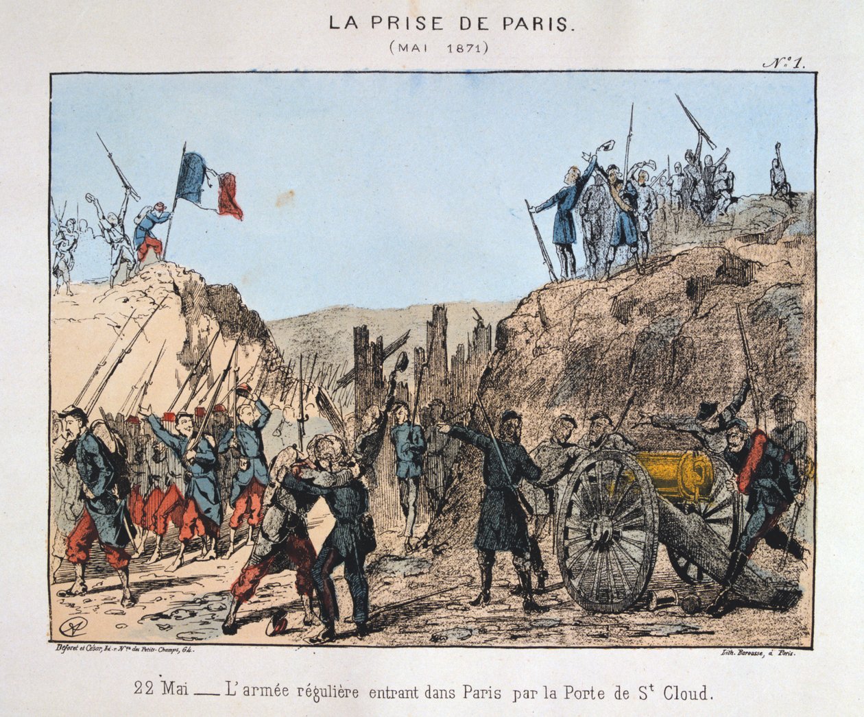 La Toma de París, 22 de mayo de 1871 de Unbekannt