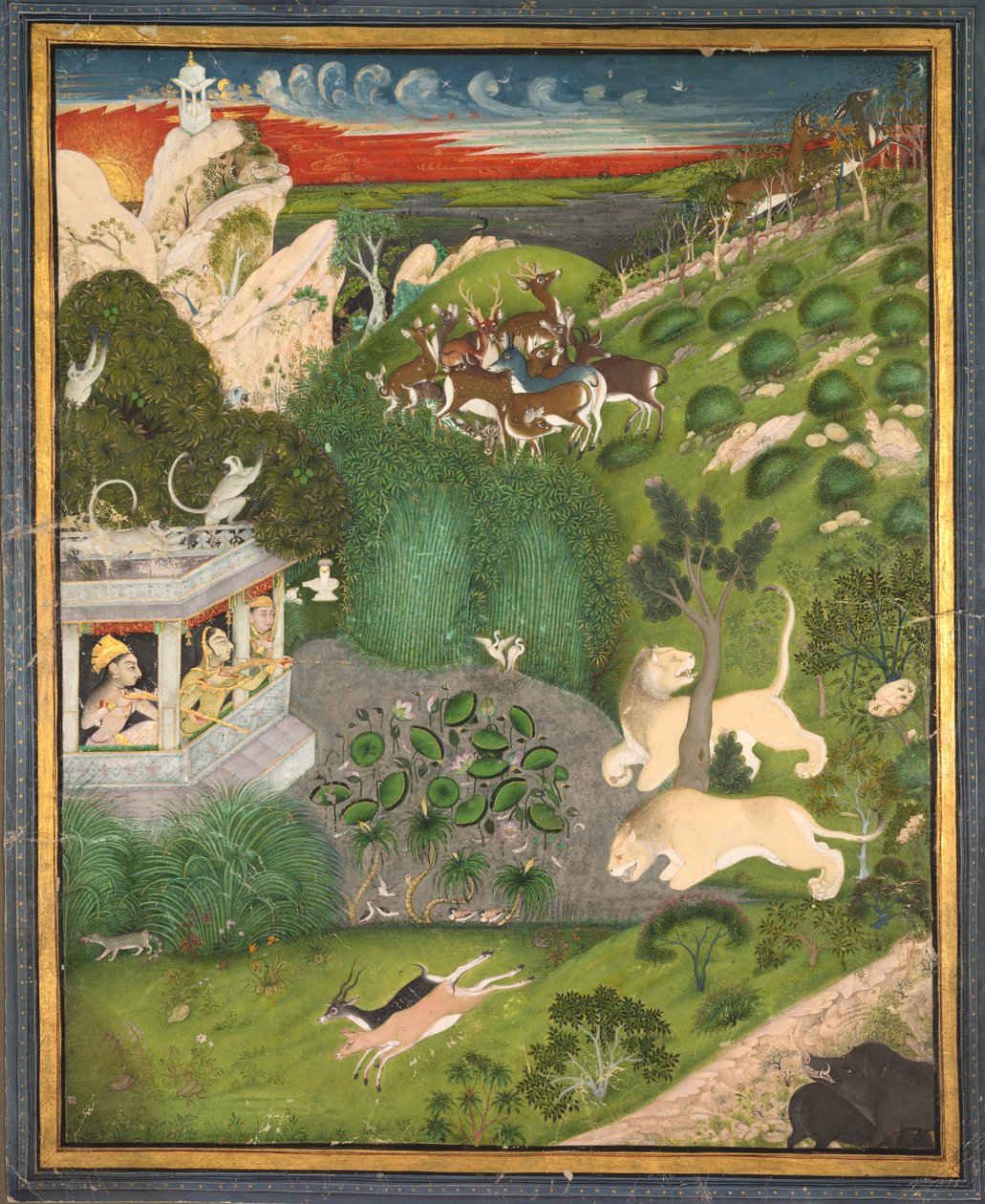 Damas Disparando desde un Pabellón, c. 1810 de Unbekannt