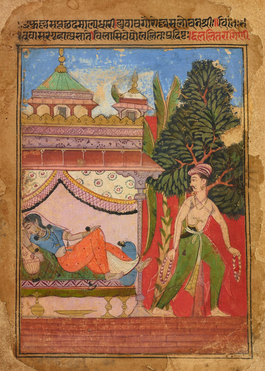 Lalit Ragini, folio de un Ragamala, ca. 1605-1610 de Unbekannt