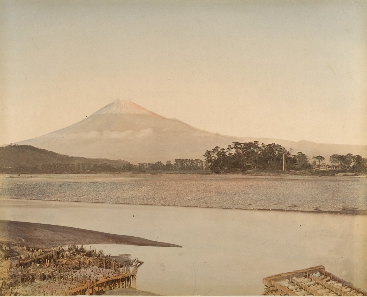 [Paisaje con río y montaña] de Unbekannt