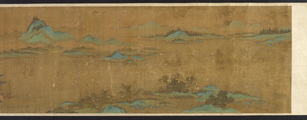 Paisaje con palacios, dinastía Ming, siglos XVI-XVII de Unbekannt