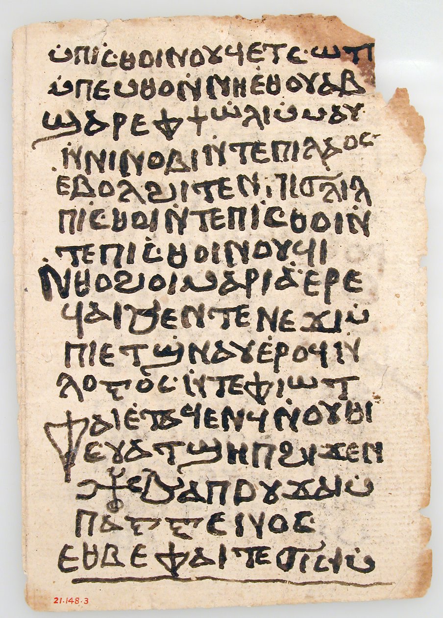 Hojas de un manuscrito copto, copto, siglos VI-XIV de Unbekannt