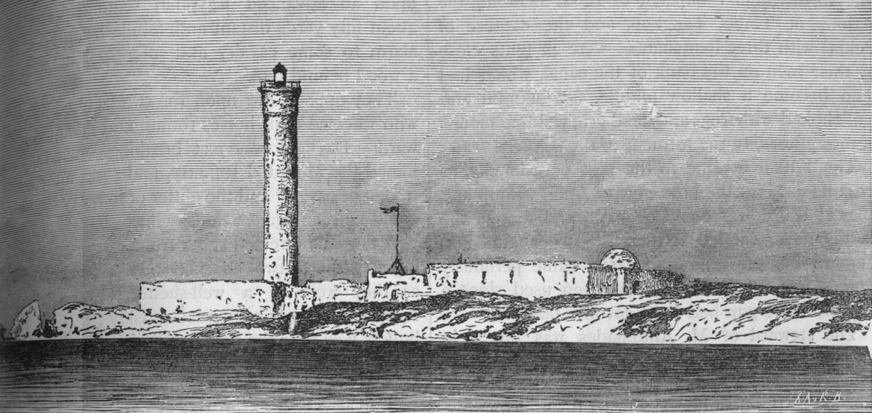Faro en la isla de Paros, Alejandría, c1882 de Unbekannt