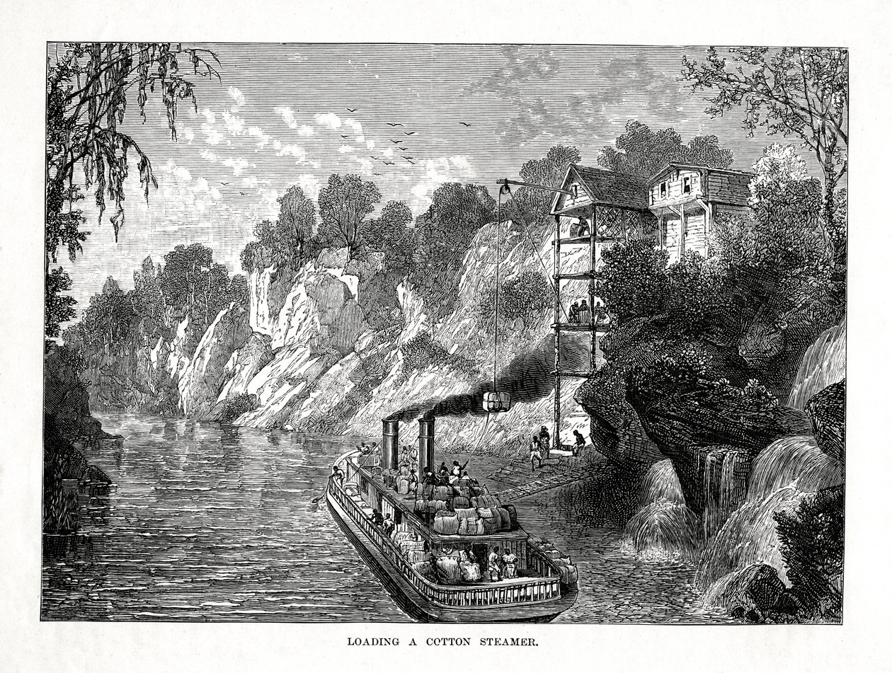 Cargando un barco de algodón, 1877 de Unbekannt
